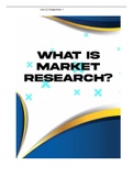 BTEC Business Unit 22 Assignment 1 - What is Market Research?