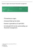 Samenvatting + oefenexamen financieel management. 