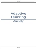  Adaptive Quizzing Anxiety &lpar;LATEST UPDATE&rpar;