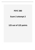 PSYC 380 Exam 2 attempt 2 125 out of 125 points