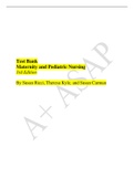 Test Bank Maternity and Pediatric Nursing 3rd Edition By Susan Ricci&comma; Theresa Kyle&comma; and Susan Carman &lpar;complete all chapters&rpar;