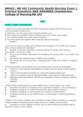 NR442 / NR 442 Community Health Nursing Exam 1 Practice Questions AND ANSWERS Chamberlain College of Nursing/NR 442