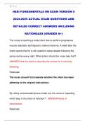 HESI FUNDAMENTALS RN EXAM VERSION 5  2024-2025 ACTUAL EXAM QUESTIONS AND  DETAILED CORRECT ANSWERS INCLUDING  RATIONALES &lpar;GRADED A&plus;&rpar; 