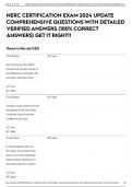  NERC CERTIFICATION EXAM 2024 UPDATE COMPREHENSIVE QUESTIONS WITH DETAILED VERIFIED ANSWERS &lpar;100&percnt; CORRECT ANSWERS&rpar; GET IT RIGHT&excl;&excl;