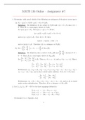 University of Waterloo MATH 136 Assignment 7 Solutions