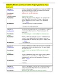 MEDSURG Nclex Practive 100 Prepu Questions And Answers&lpar; Complete Solution Rated A&rpar;