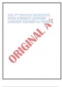 Exam &lpar;elaborations&rpar; APA 7TH Edition