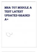 Exam &lpar;elaborations&rpar; MHA 707 Module A