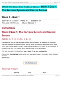 HPR 205 THE HUMAN BODY HEALTH DISEASE WEEK 3 QUIZ 1 AND 2| GRADED A