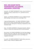 NSC 260 EXAM WITH GUARANTEED ACCURATE ANSWERS &vert;VERIFIED