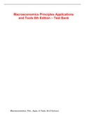 Macroeconomics Principles Applications and Tools 8th Edition &ndash; Test Bank