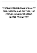TEST BANK FOR HUMAN SEXUALITY SELF, SOCIETY, AND CULTURE, 1ST EDITION, BY GILBERT HERDT, NICOLE POLEN PETIT
