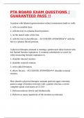 PTA BOARD EXAM QUESTIONS &vert;GUARANTEED PASS &excl;&excl;