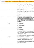  Pearson VUE&colon; Casualty Insurance Practice Exam with Answers