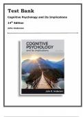 Cognitive Psychology and Its Implications&comma; 9th Edition Anderson Test Bank 