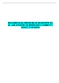 HESI MED SURG MED SURG 55 QUESTIONS RN V1 &lpar;ALL ANSWERS VERIFIED 100&percnt; CORRECT&rpar;- UPDATED VERSION