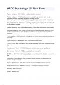 GRCC Psychology 201 Final Exam 2024&sol;2025 Questions With Completed & Verified Solutions&period;