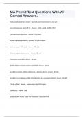MA Permit Test Questions With All Correct Answers&period;