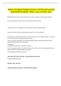 ATI PEDS PROCTORED STUDY NOTES INCLUDES QUESTIONS FROM TEST&comma; ALL LATEST 2021