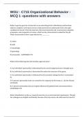WGU - C715 Organizational Behavior - MCQ 1 -questions with answers&period;