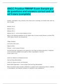 Ambulatory Care Nurse Certification Exam Study Guide  bundled documents complete VERIFIED 100&percnt;