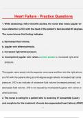Heart Failure - Practice Questions&period;pdf 100&percnt; correct 