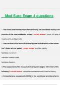 Med Surg Exam 4 questions&period;pdf 100&percnt; correct