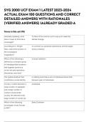 SYG 2000 UCF EXAM 1 LATEST 2023-2024 ACTUAL EXAM 100 QUESTIONS AND CORRECT DETAILED ANSWERS WITH RATIONALES &lpar;VERIFIED ANSWERS&rpar; &vert;ALREADY GRADED A