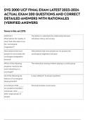 SYG 2000 UCF FINAL EXAM LATEST 2023-2024 ACTUAL EXAM 200 QUESTIONS AND CORRECT DETAILED ANSWERS WITH RATIONALES &lpar;VERIFIED ANSWERS