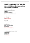 NURS 3150 / NURS3150 FOUNDATIONS OF NURSING RESEARCH WEEK 3. QUESTIONS WITH VERIFIED ANSWERS.