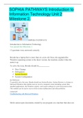 SOPHIA PATHWAYS Introduction to Information Technology Unit 2 Milestone 2&period;