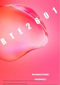 BTE2601 ASSIGNMENT 4 ANSWERS 2024 QUESTIONS AND COMPLETE 100&percnt; CORRECT ANSWERS WITH RATIONALES WELL EXPLAINED BY EXPERTS ALREADY PASSED&excl;&excl;&excl; LATEST UPDATE 2024 GRADED A&plus; WITH 100&percnt; GUARANTEED SUCCESS AFTER DOWNLOAD &lpar;ALL YOU NEED TO PASS YOUR EXAMS&rpar;