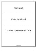&lpar;SU&rpar; NSG3037 Caring for Adults I - Complete Midterm Guide 20242025