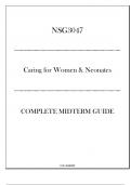 &lpar;SU&rpar; NSG3047 Caring for Women & Neonates - Complete Midterm Guide 20242025&period;