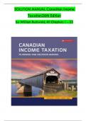 Solutions Manual for Canadian Income Taxation 2023&sol;2024&comma; 26th Edition by William Buckwold&comma; ISBN&colon; 9781264909551&comma; All 23 Chapters Covered&comma; Verified Latest Edition