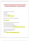 Certified Nutrition Specialist Final Exam&sol; Questions with Correct Verified Answers &ndash; Latest Update 2024&period;