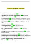Advanced Arrhythmia Exam Prep &vert; 100&percnt; Correct Answers &vert; Verified &vert; Latest 2024 Version