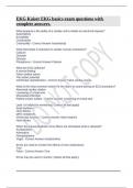 EKG Kaiser EKG basics exam questions with complete answers&period;