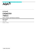 AQA A-LEVEL CHEMISTRY PAPER 2MARKING SCHEME JUNE 2019
