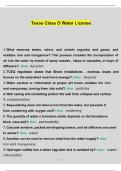 Class D Water License &ndash; Texas Questions with 100&percnt; Correct Answers &vert; Latest Version 2024&sol;2025 &vert; Expert Verified &vert; Ace the Test