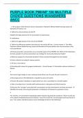 Purple Book PMHNP 100 multiple choice questions w&sol;answers ANCC