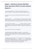 Naplex - Infectious Disease &lpar;ID&rpar; Real Exam Questions With Accurate Solution Rated A&plus;
