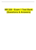 NR 328 - Exam 1 Test Bank &lpar;Questions & Answers&rpar;&period;