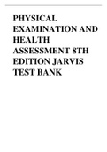 PHYSICAL EXAMINATION AND HEALTH ASSESSMENT 8TH EDITION JARVIS TEST BANK Test2