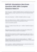 NAPLEX&colon; Biostatistics Best Exam Questions With 100&percnt; Complete Solutions Rated A&plus;