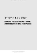 Test Bank for Marriages and Families Changes, Choices, and Constraints, 9th Edition Nijole V. Benokraitis, University of Baltimore