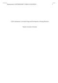 NURSING MS C920 - Contemporary Curriculum Design and Development in Nursing Education. Essay.
