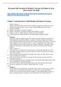NURSING 9100-Essentials-of-Pediatric-Nursing-3rd-Edition-by-Kyle-and-Carman-Test-Bank