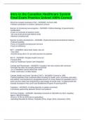 Intro to the Canadian Healthcare System Final Exam Practice Solved 100&percnt; Correct