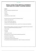 NURS 611 EXAM 3 PATHO &lpar;MARYVILLE UNIVERSITY&rpar; QUESTIONS WITH CORRECT &VERIFIED ANSWERS